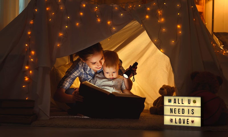 tricase Cinema Light Box with Letters â€“ Marquee Color Changing Light Box Sign with 386 Black & Color Letters & Emoji & 2 Markers- Premium Light Up Letter Board â€“ 16 Dimmable Remote-Controlled Colored Options - Image 2